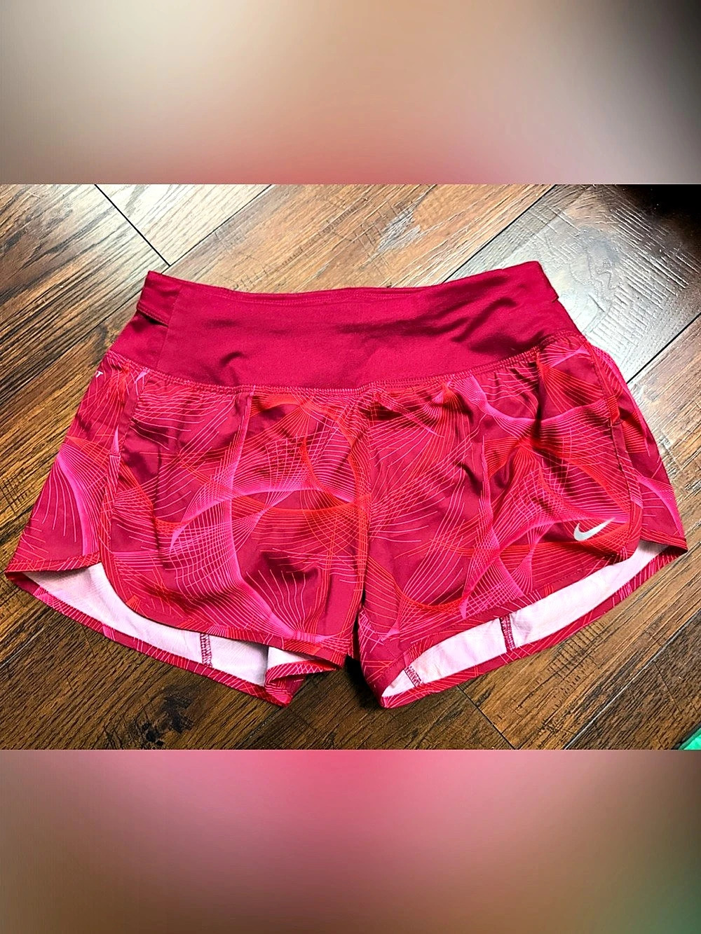 Nike Dri-FIT Tempo Running Shorts in Pink & Red Size XS